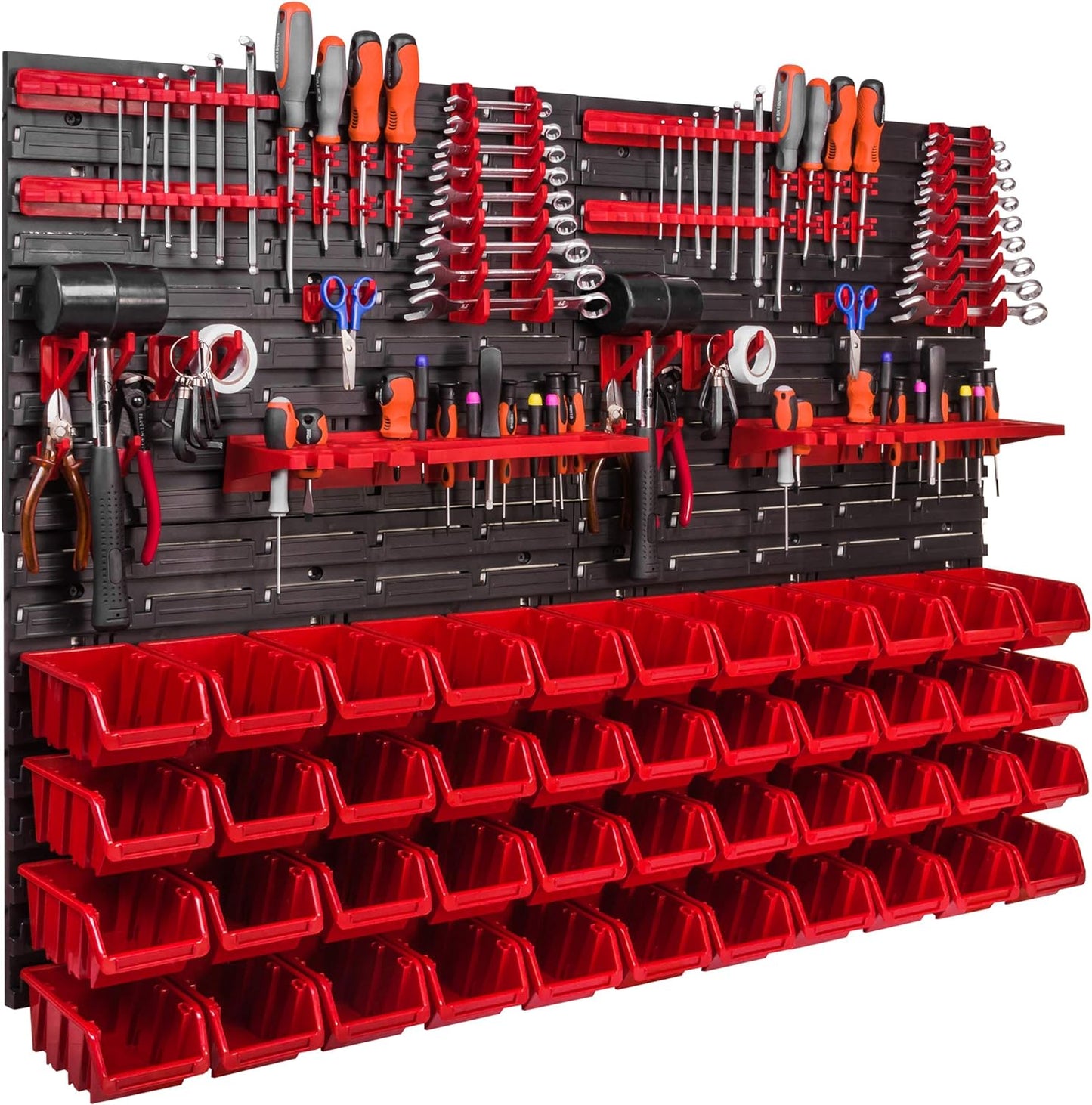 Lagersystem Wandregal, rot, Itbnn600x4-u2020-np6-r444