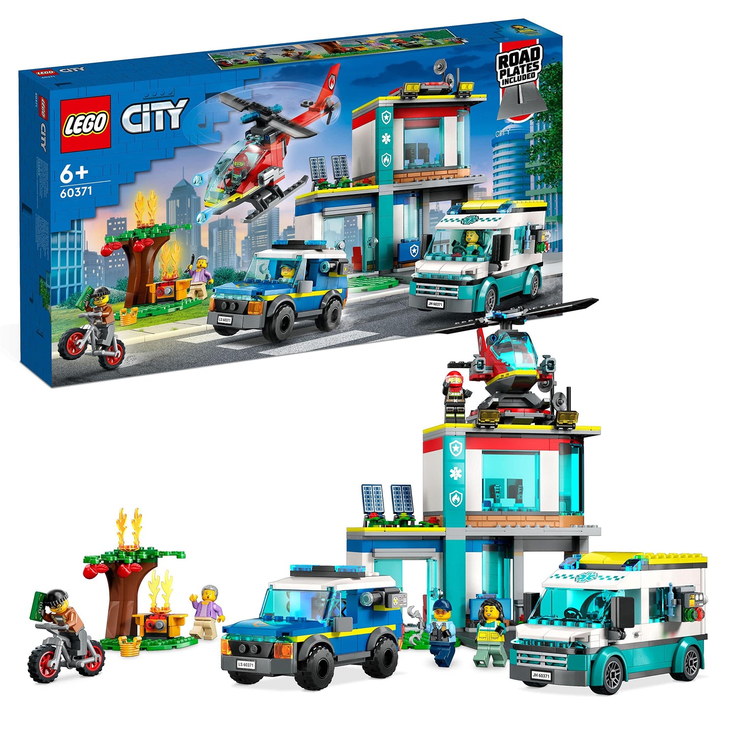 60371 City Hauptquartier der Rettungsfahrzeuge, Konstruktionsspielzeug