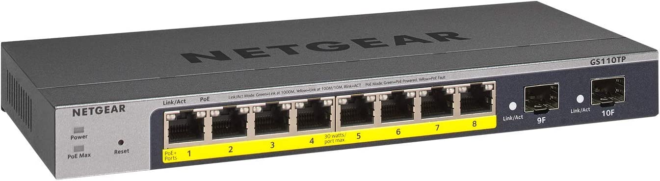 GS110TP v3, Switch, Managed POE+ 55W SFP 10-Port Cloud