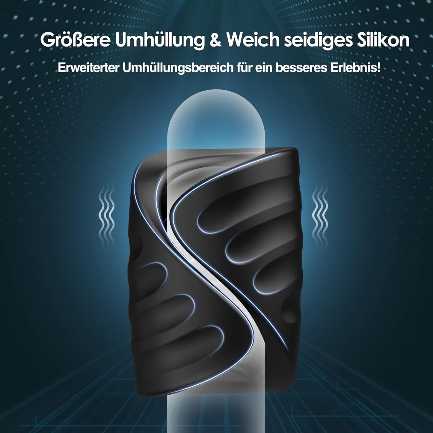 Elektrischer Masturbator, 1-Samtschwarz