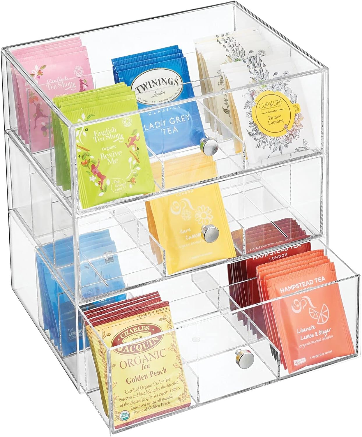 Aufbewahrungsbox für Teebeutel, Durchsichtig