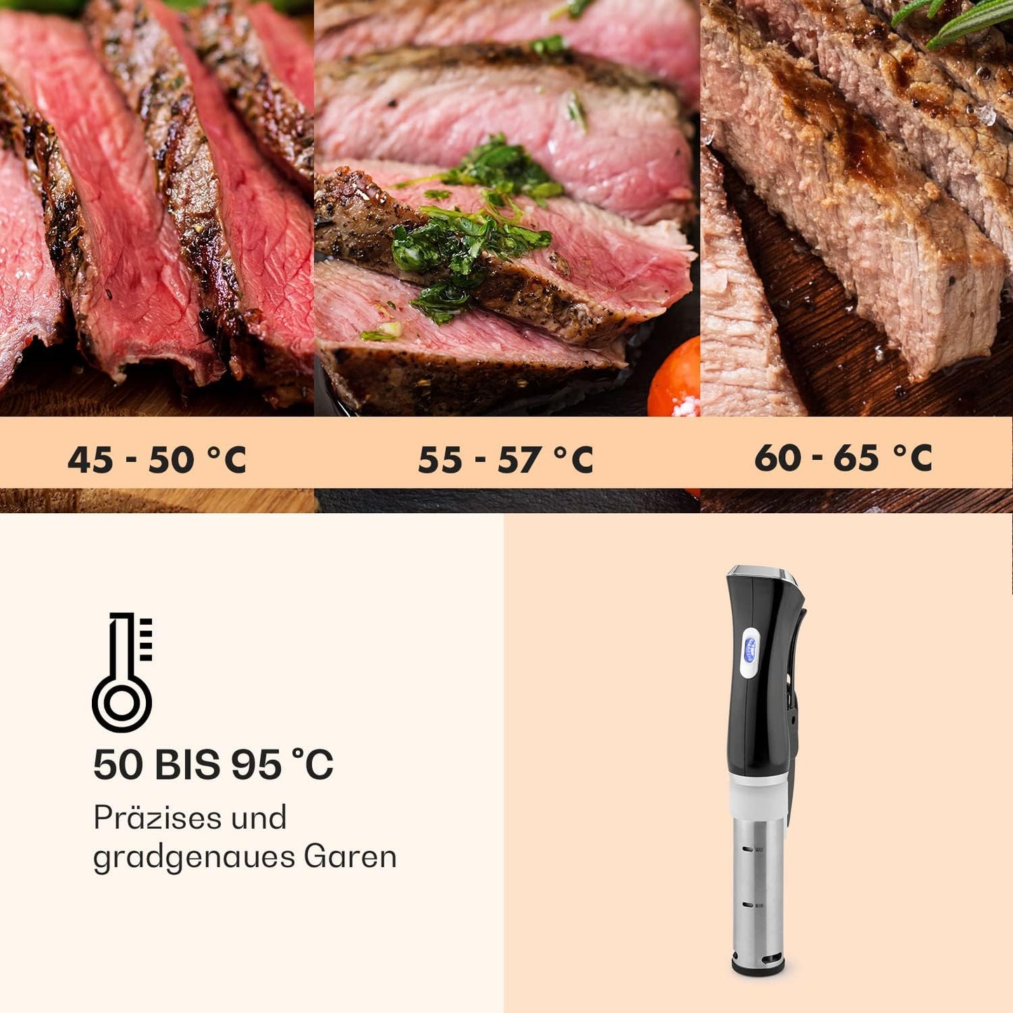 Quickstick Sous Vide Garer, Schwarz, classic