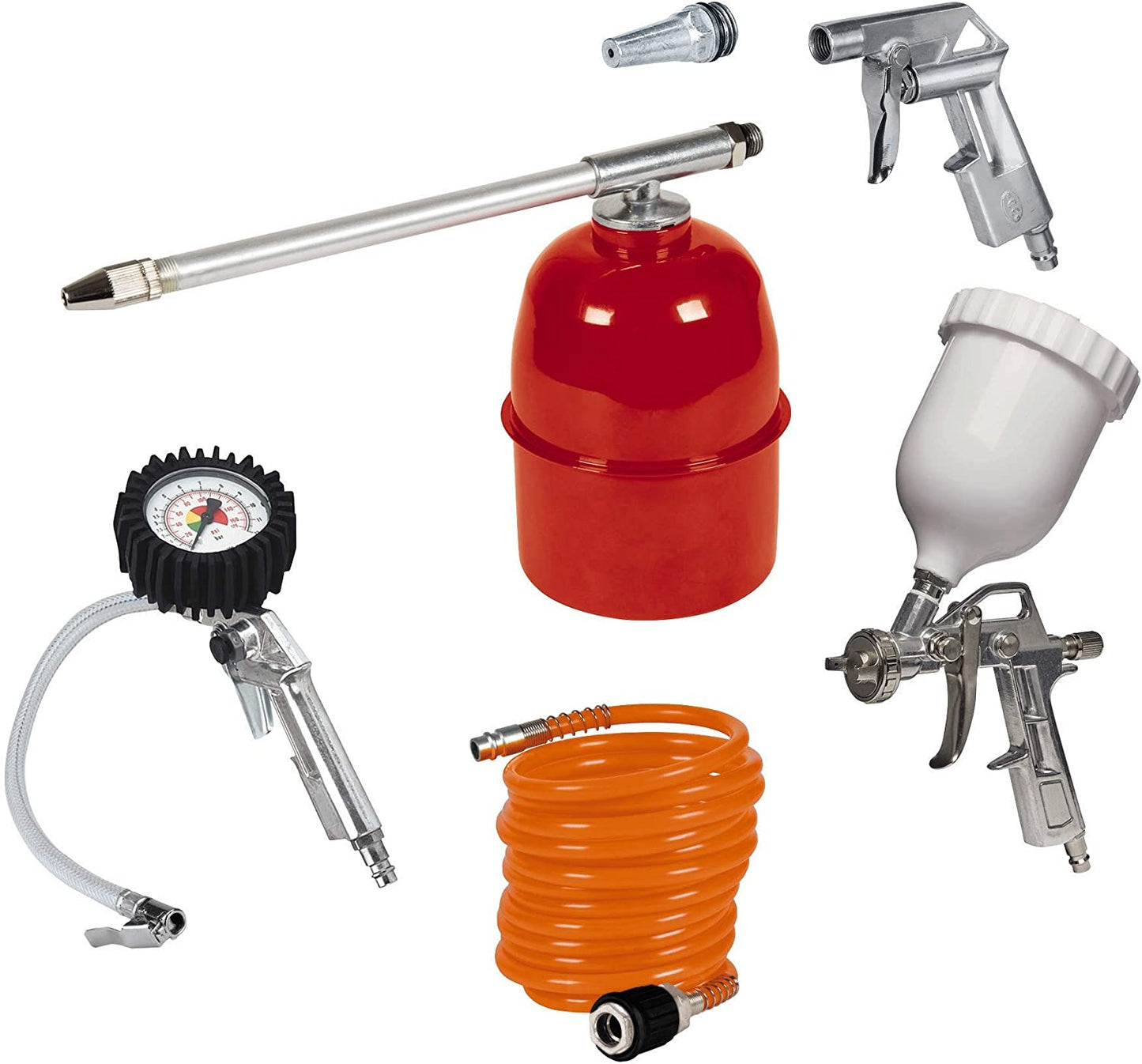 Druckluftset Profi, 5-teilig, Sprühpistole