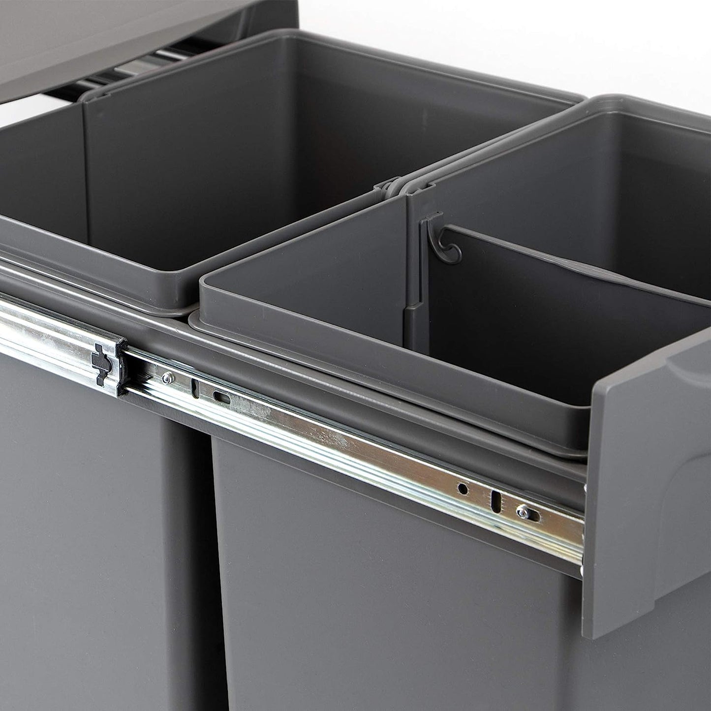 Küchenabfalleimer, Anthrazitgrau, Küchenabfallbeh, 2 x 20 litres