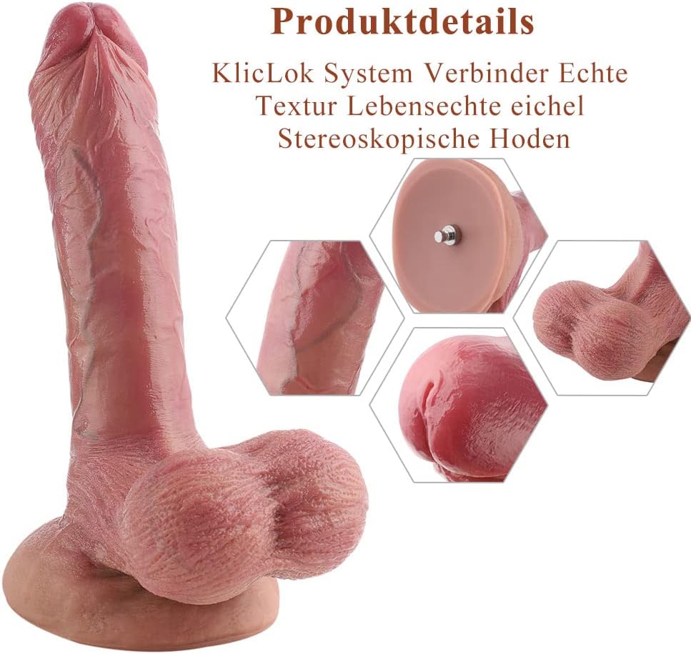 Realistischer Dildo, 10,2''Silikondildo mit Kugeln