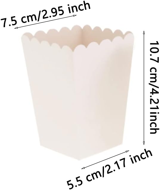 Popcorn Boxen Set, Weiss