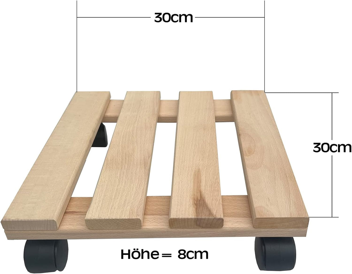 Rolluntersetzer 10er Set, 10x Eckig