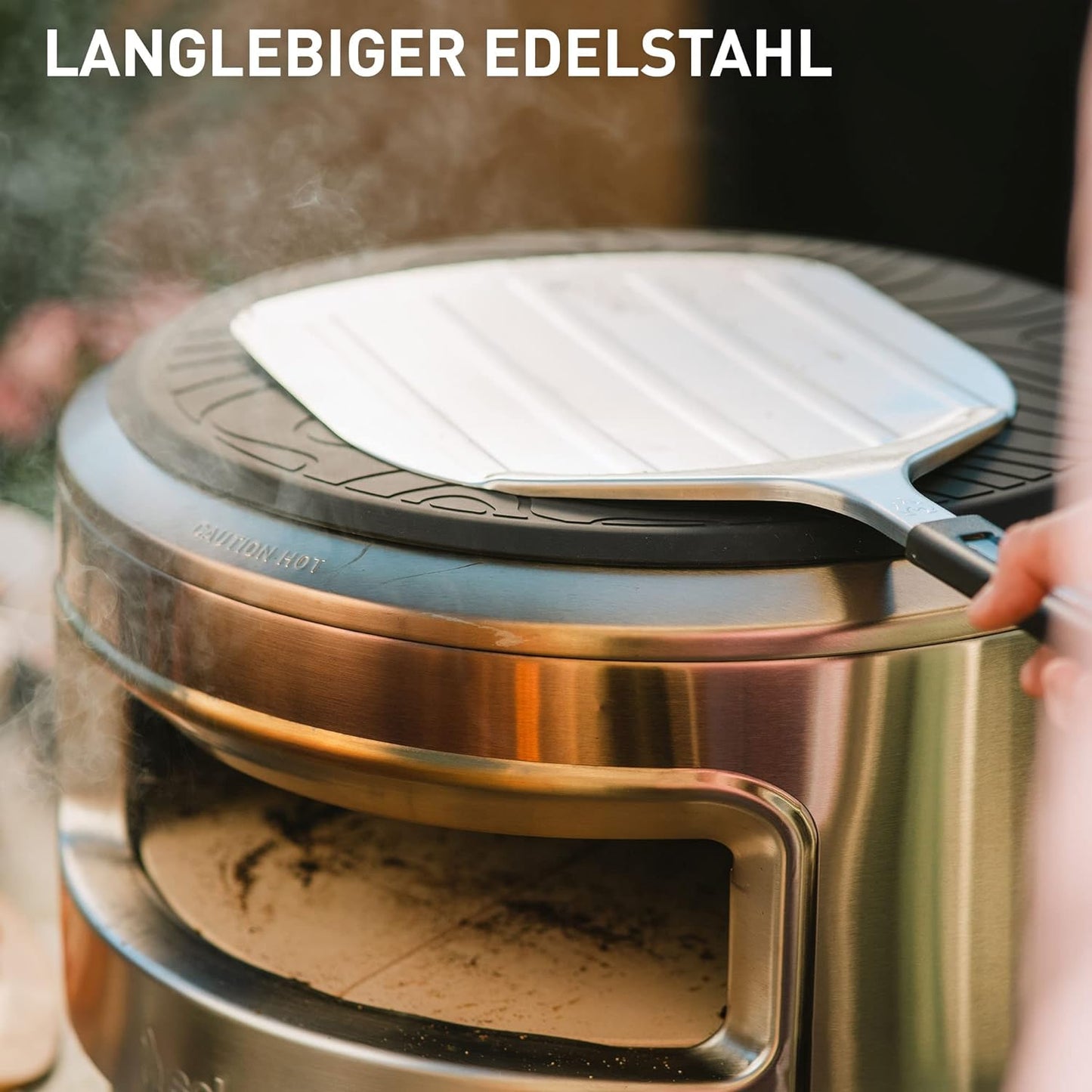 Pizzaschieber, Edelstahl Pizzaschieber