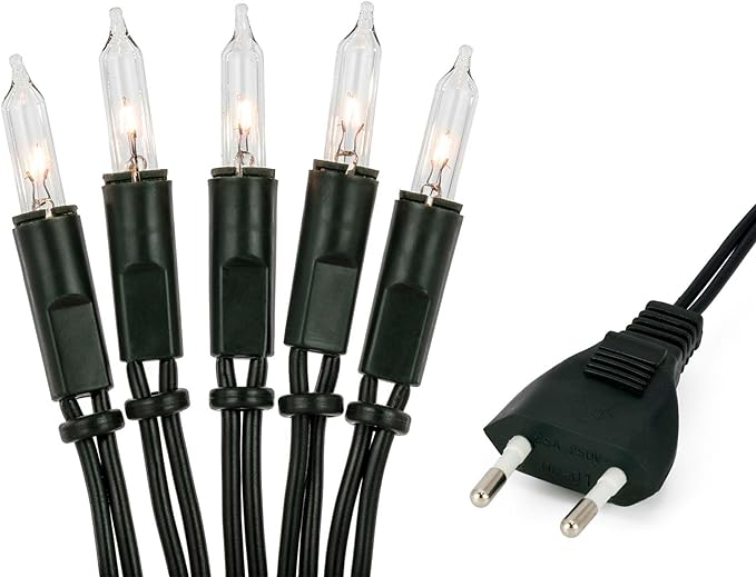 Pisello Mini 839012, Warmweiss / Schaft Grün / 100 Lichter / beleuchtet 1485 cm