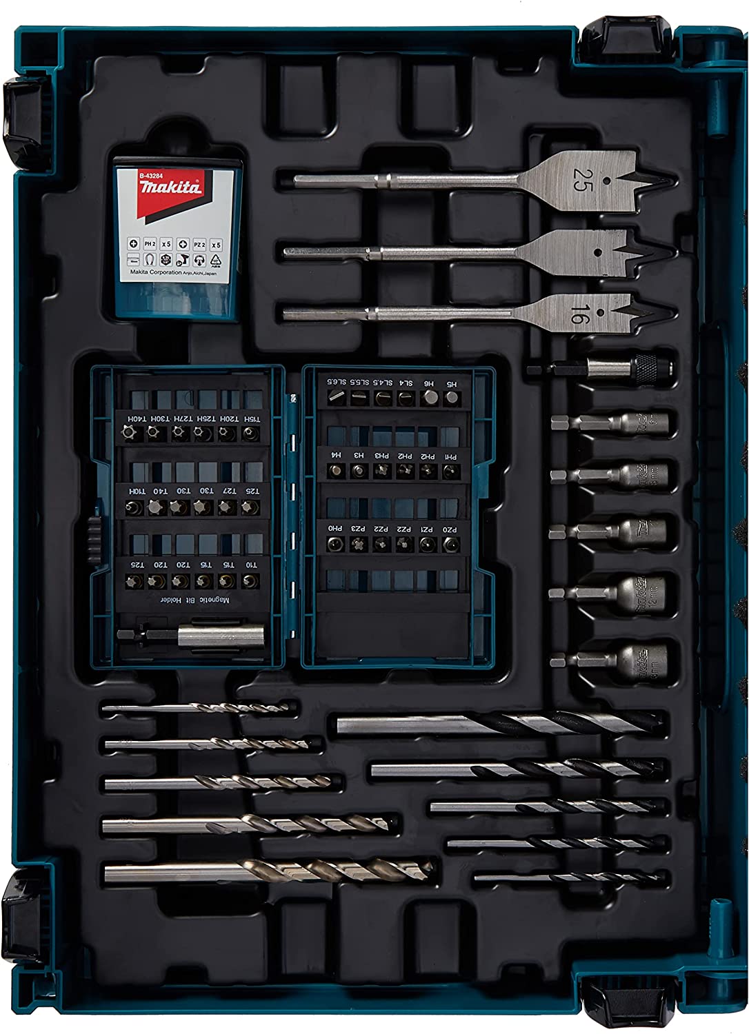Bohrer-Bit-Set, 66-teilig, im MAKPAC, Bohrer- & Bit-Satz