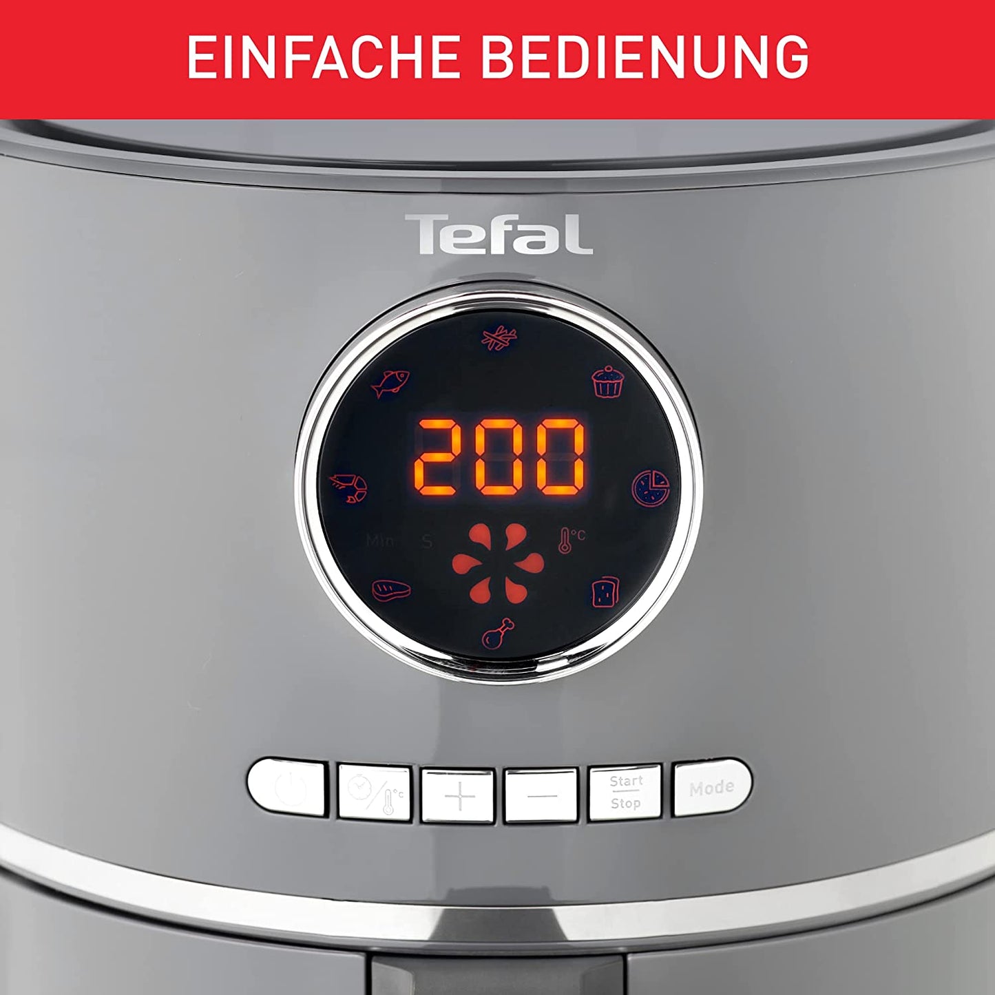 Ultra Fry Digital EY111B, Heissluftfritteuse, Grau