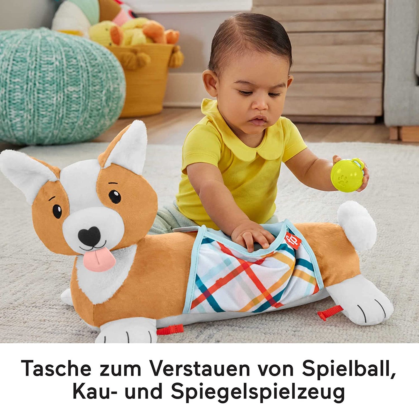 3-in-1 Hündchen Spielkissen, Kuscheltier
