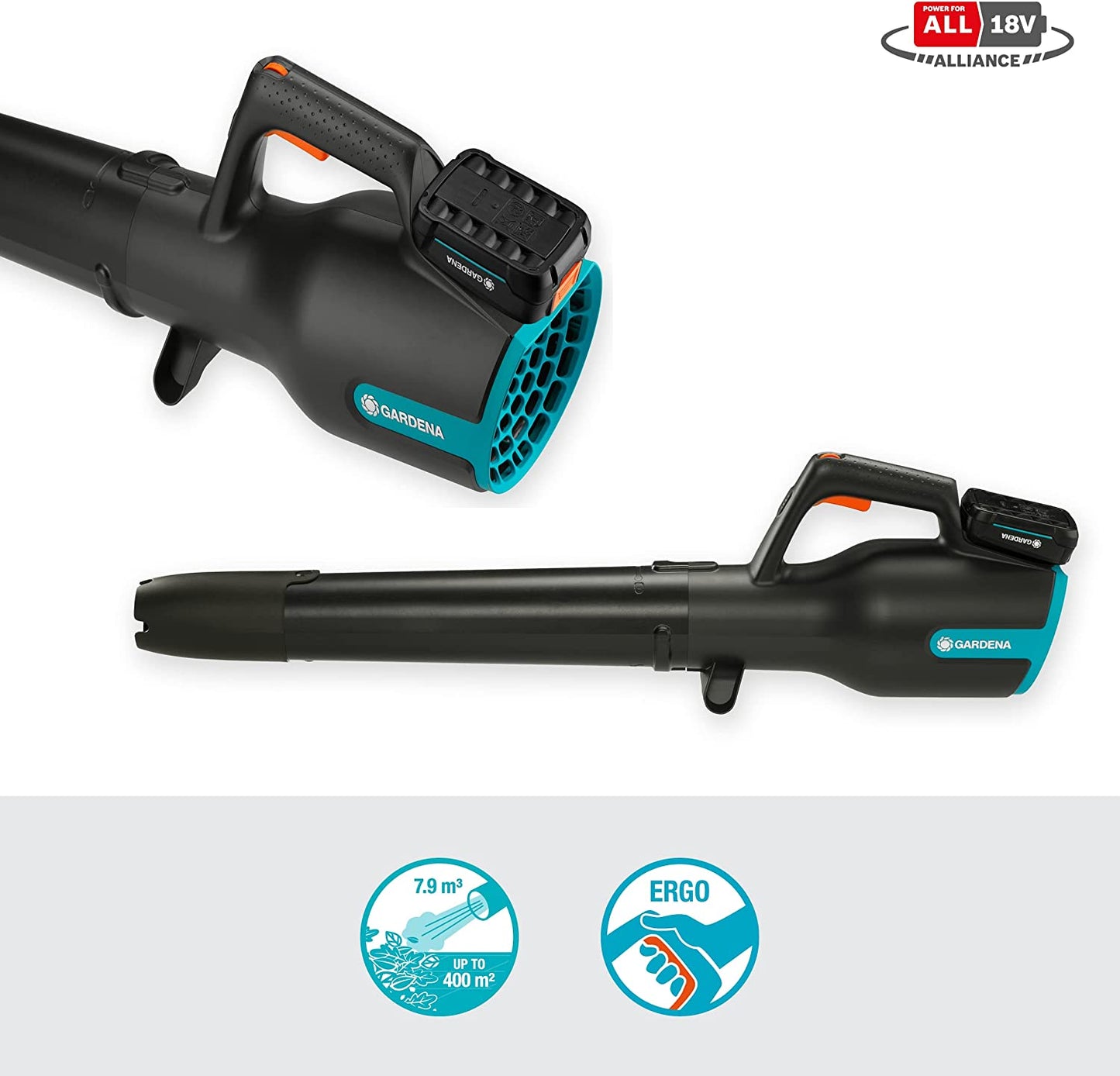 Akku-Bläser PowerJet 18V Ready-To-Use-Set, Laubgebläse
