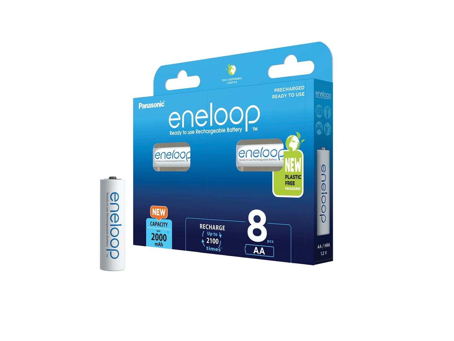 Eneloop, Akku, AA 8 + no case