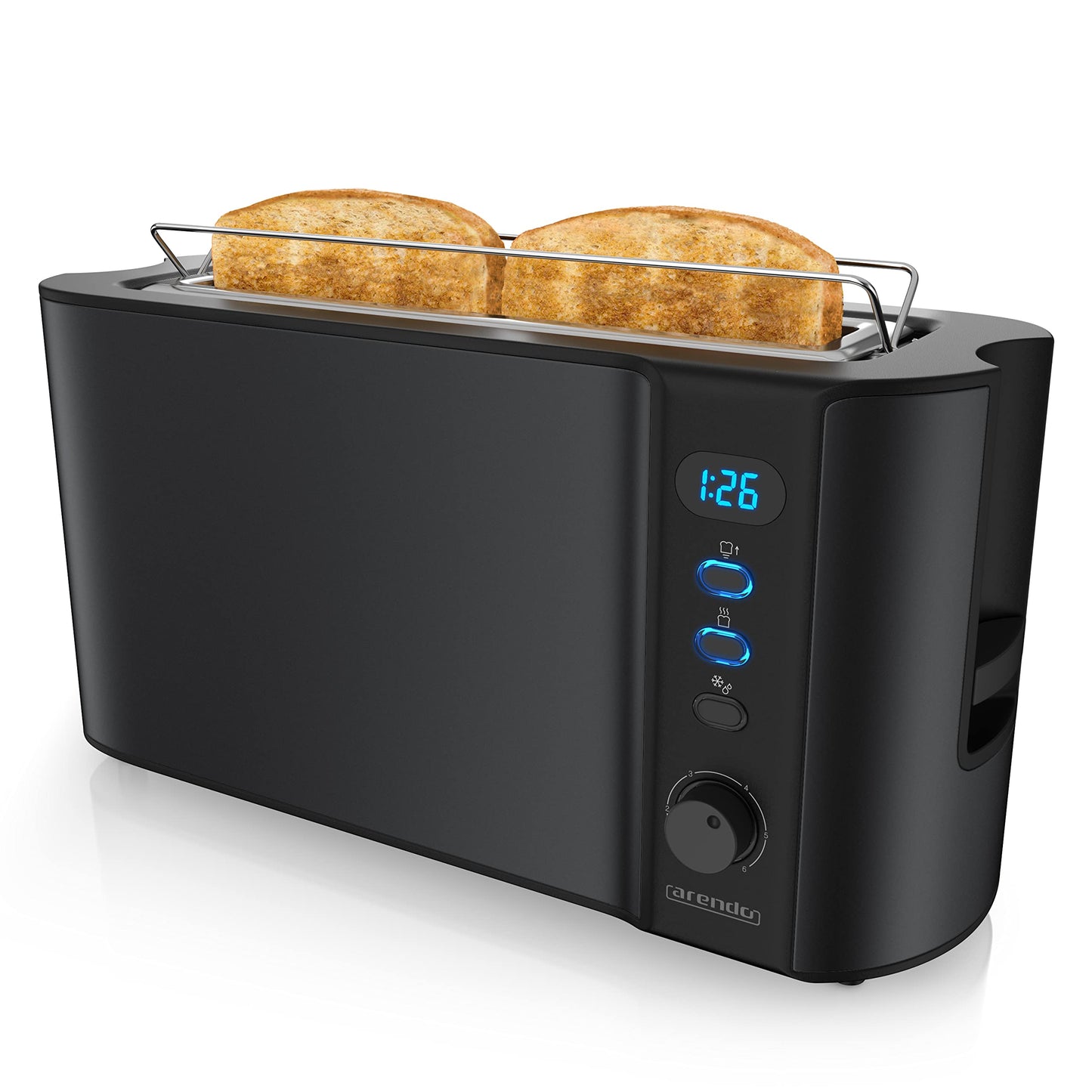 Langschlitz-Toaster, A: Schwarz Matt