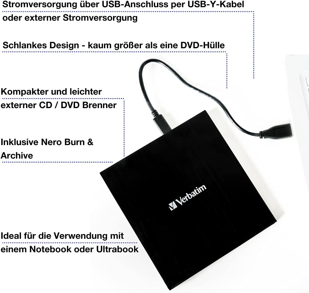 Externer Slimline CD-DVD-Brenner