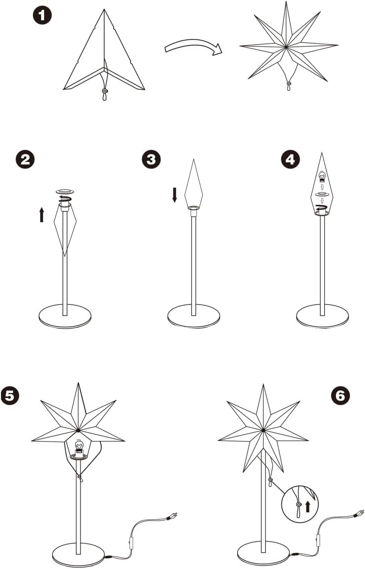 LED Weihnachtsstern, 55cm