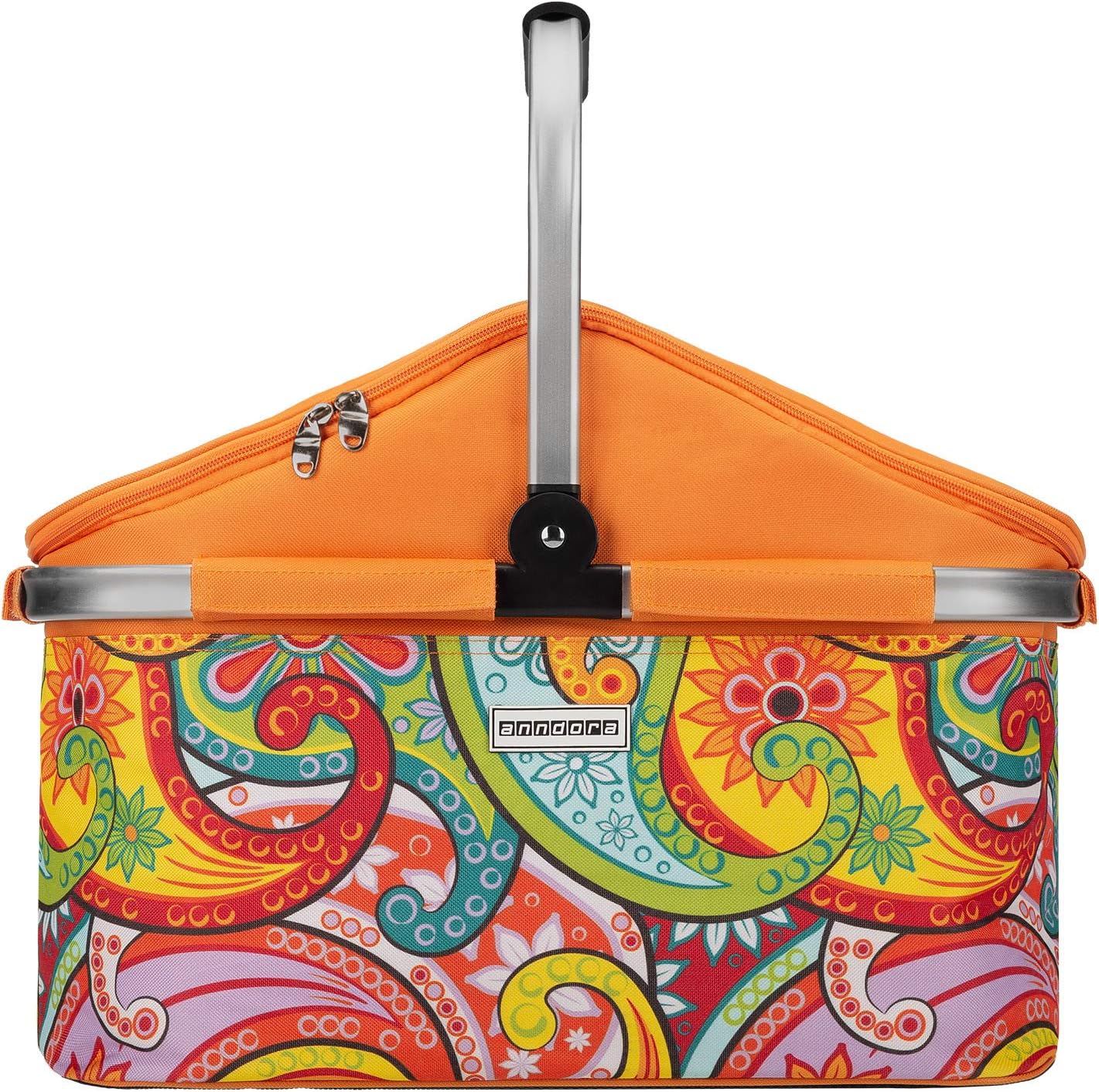 Picknick Kühlkorb, Iso: Paisley Orange