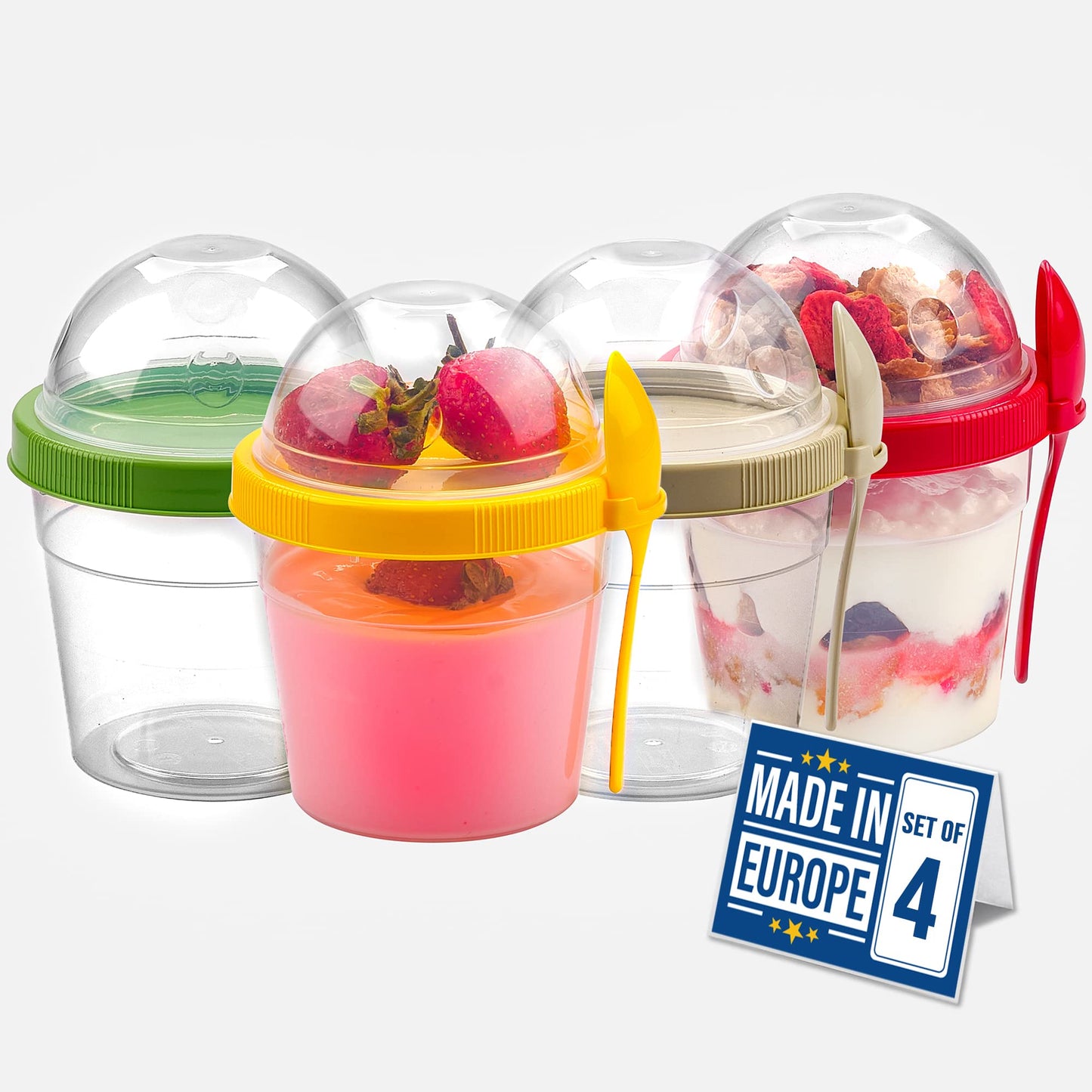 Joghurt Becher, Colorful Set of 4