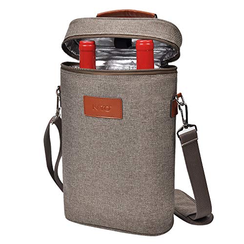 Weinkühltasche, Kühltasche 2 Flaschen - Grau