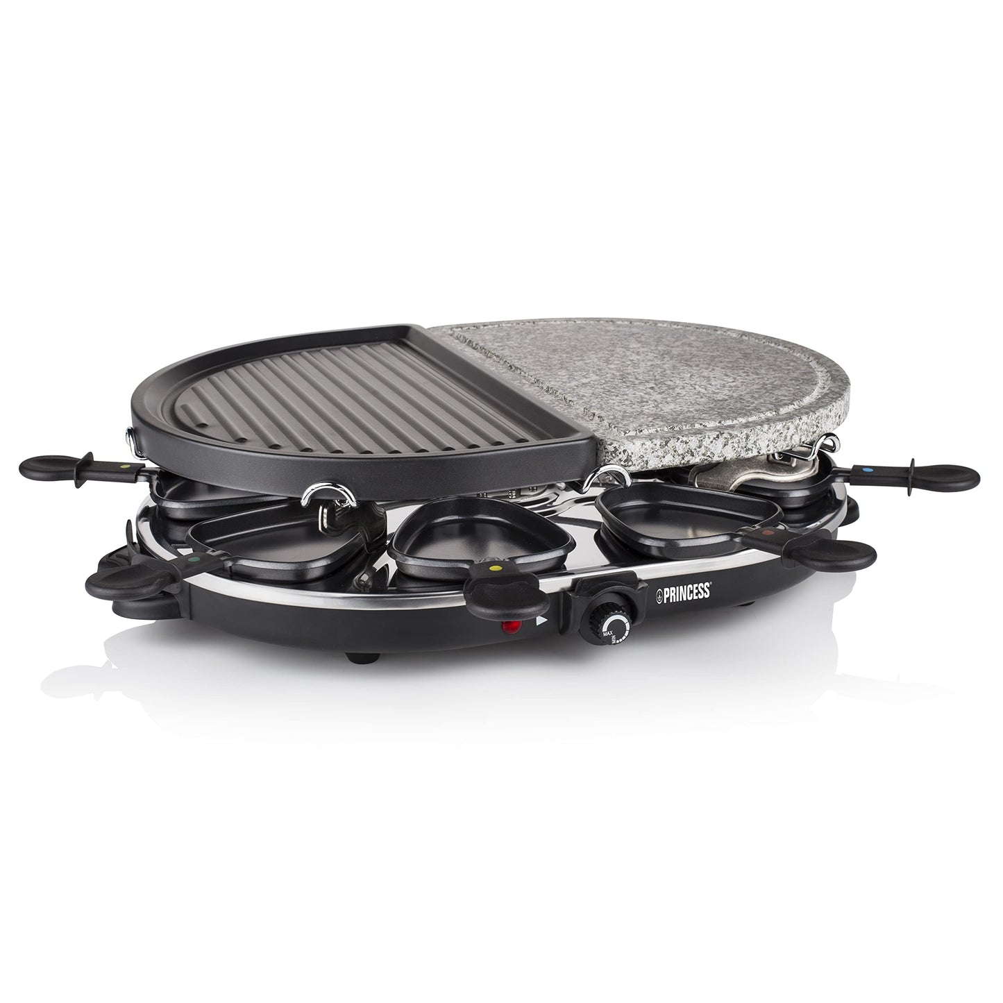 162710 Raclette 8 Oval Stone & Grill Party
