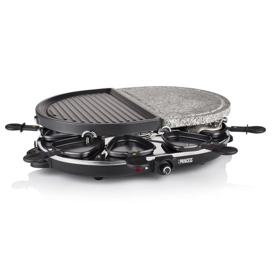 162710 Raclette 8 Oval Stone & Grill Party
