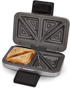 Sandwichmaker, Farbe: Single, Grösse: 2 XXL Sandwiches, Stil: Diagonal geteilt