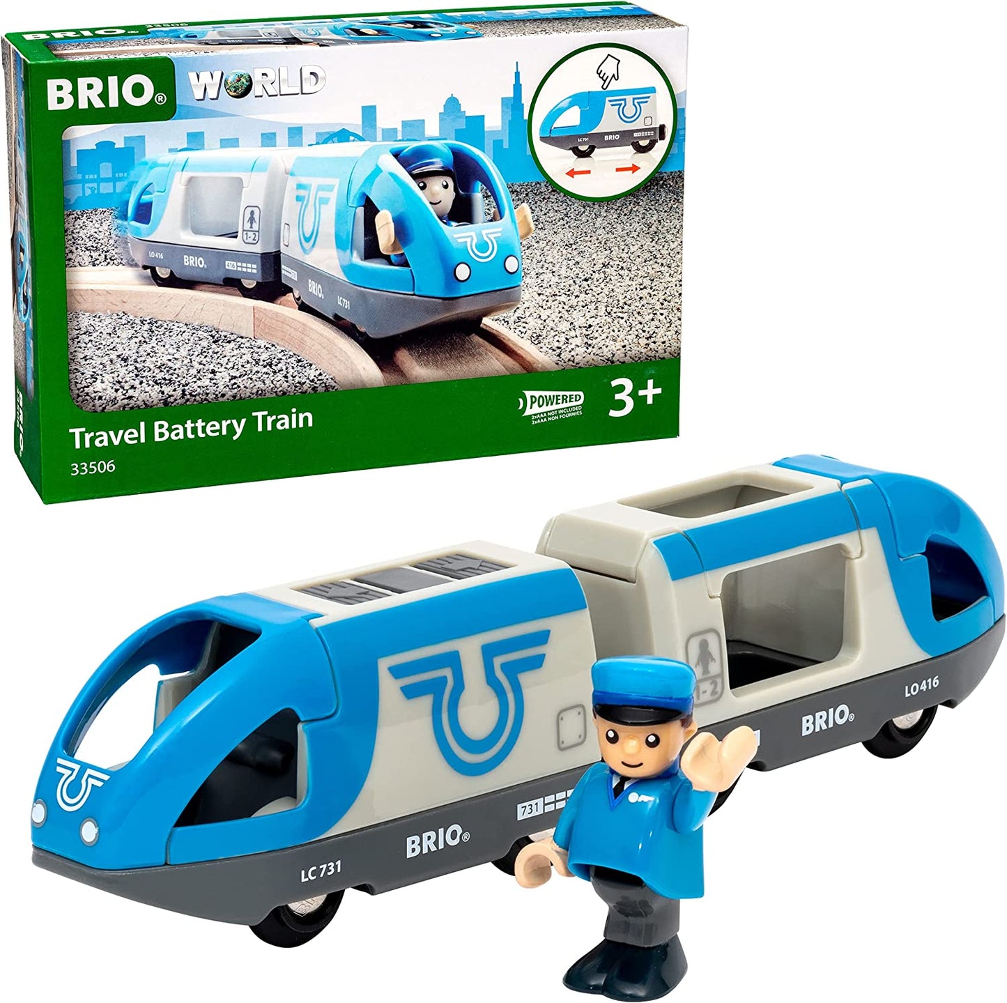 World Blauer Reisezug, Spielfahrzeug