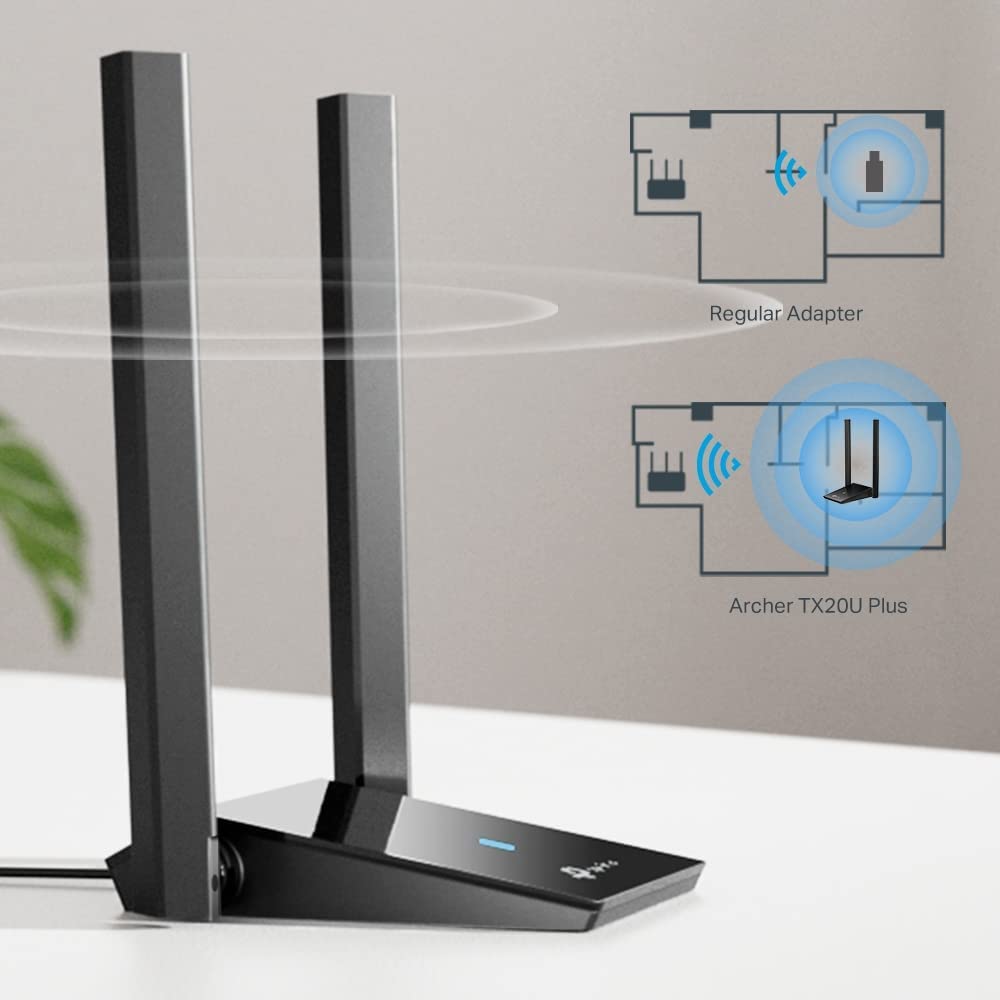 Archer TX20U Plus, WLAN-Adapter, AX1800 mit Zwei Antennens