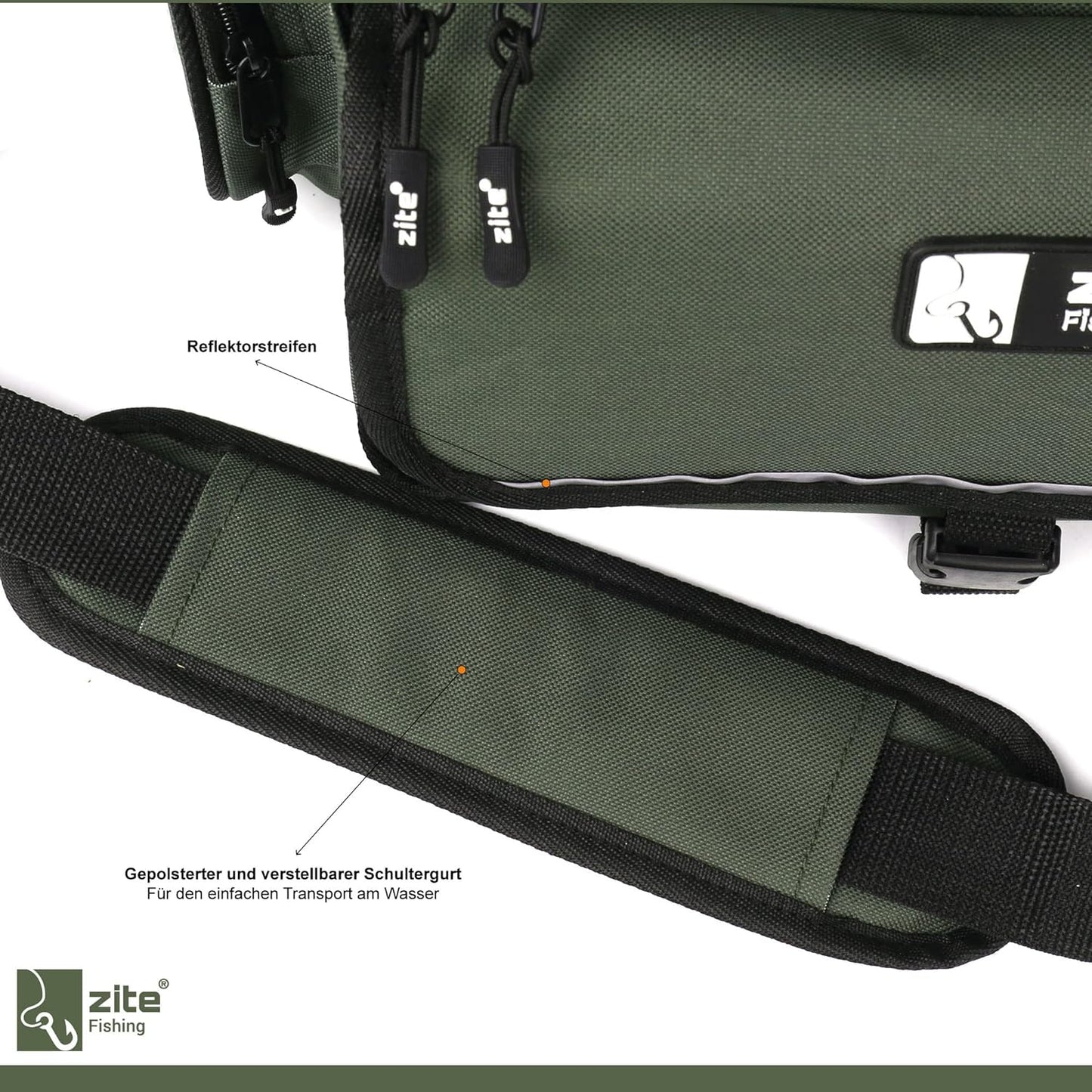 Fishing Angeltasche mit 4 Tackle-Boxen
