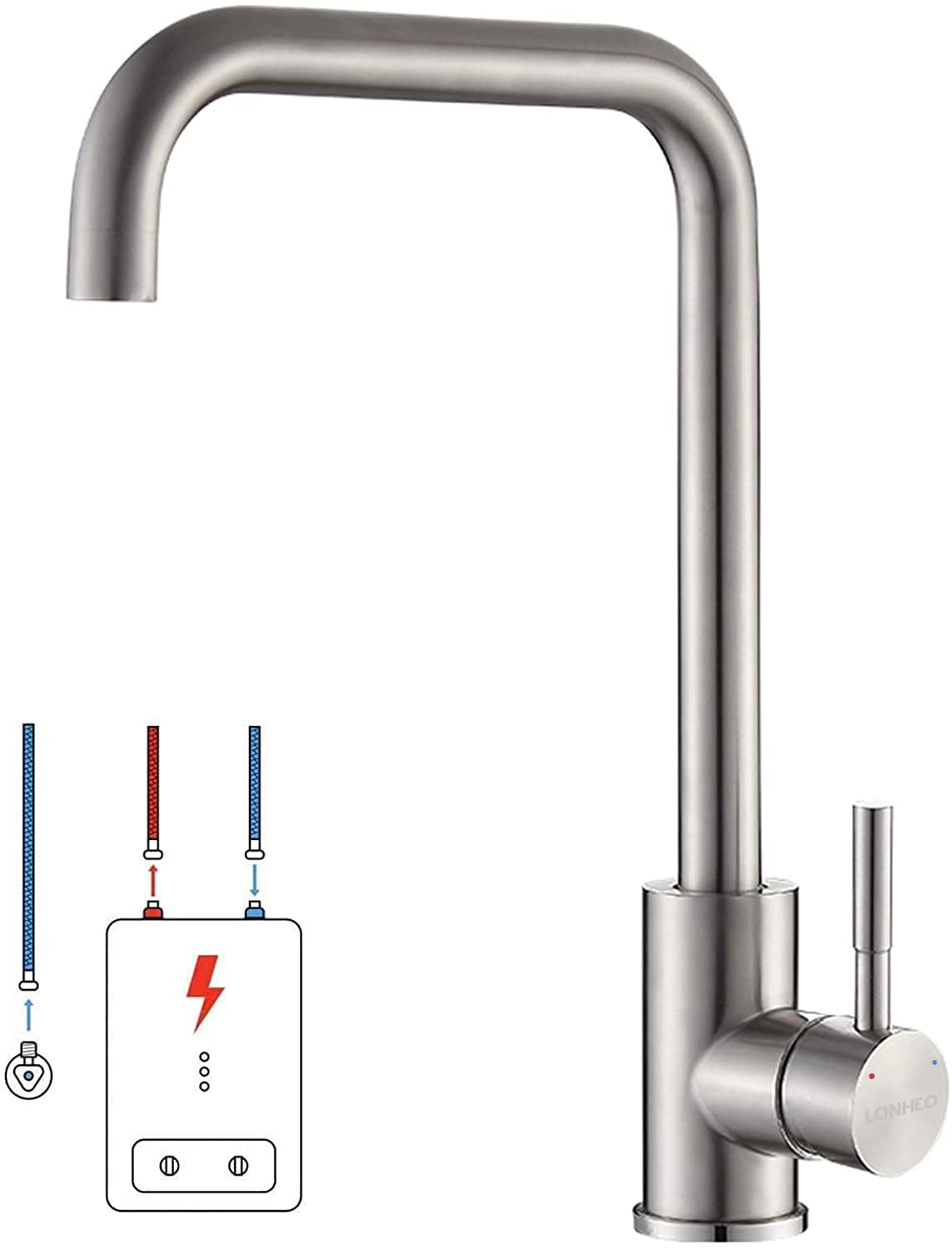 Wasserhahn, L-gebürstet