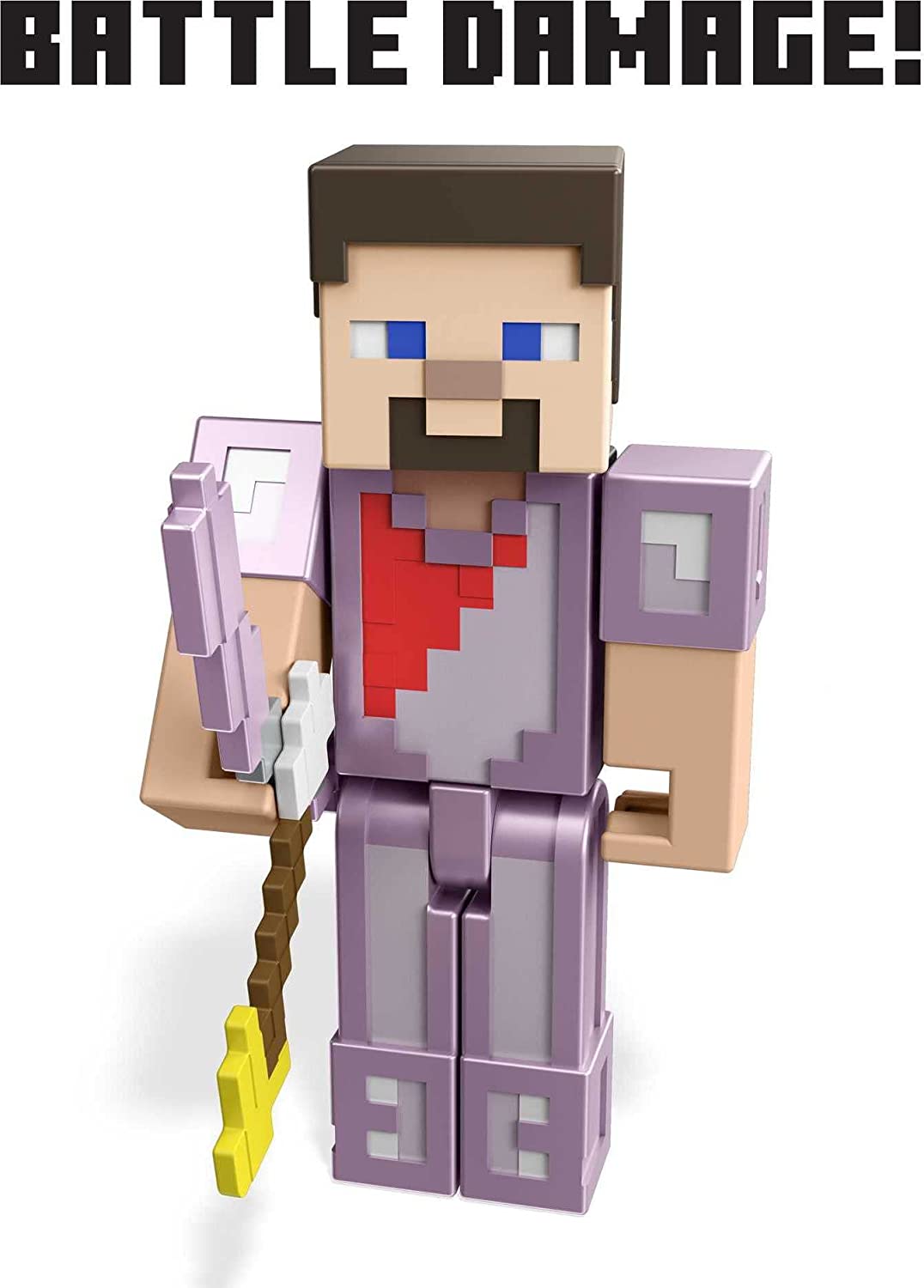 Minecraft Enderdrache, 50 cm gross, und Steve-Figur mit Farbwechseleffekt, Spielfigur