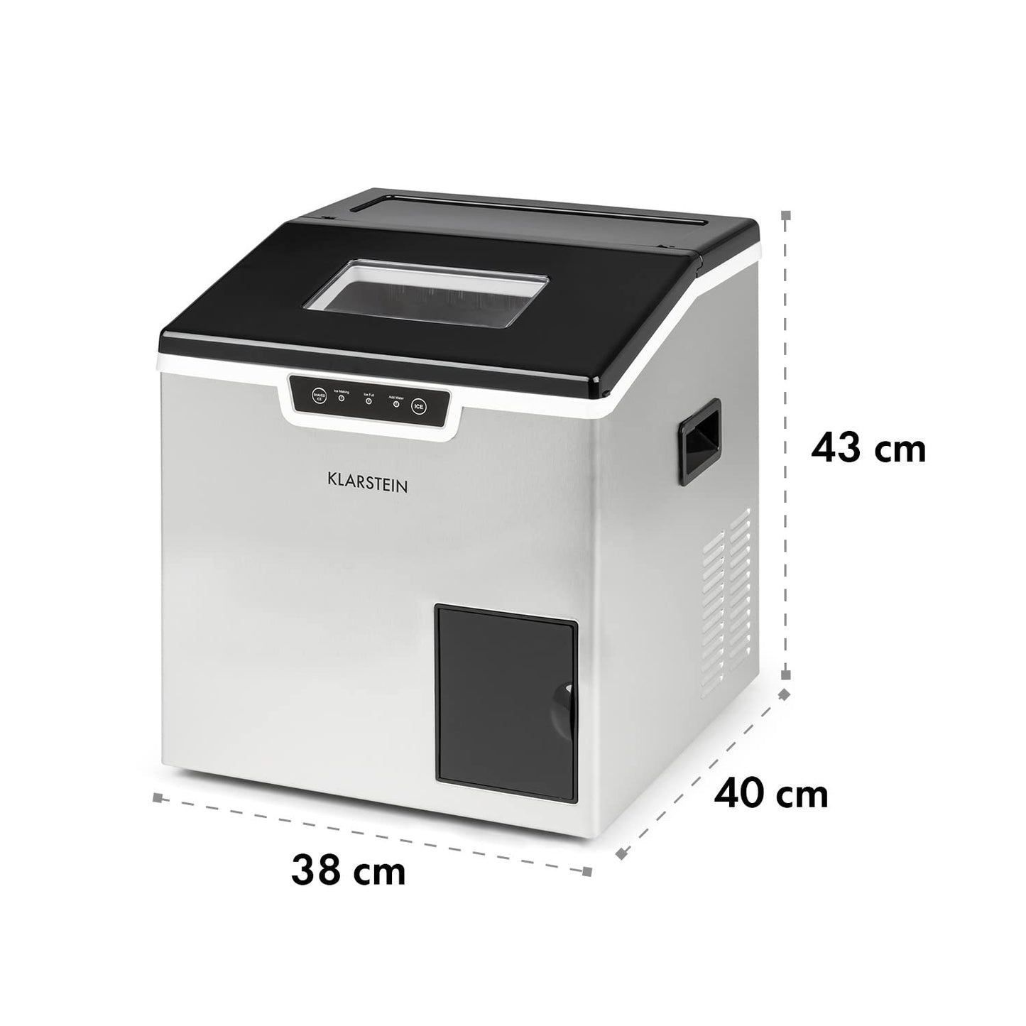 Ice Festival Eiswürfelmaschine, 3 L, Grau / Schwarz
