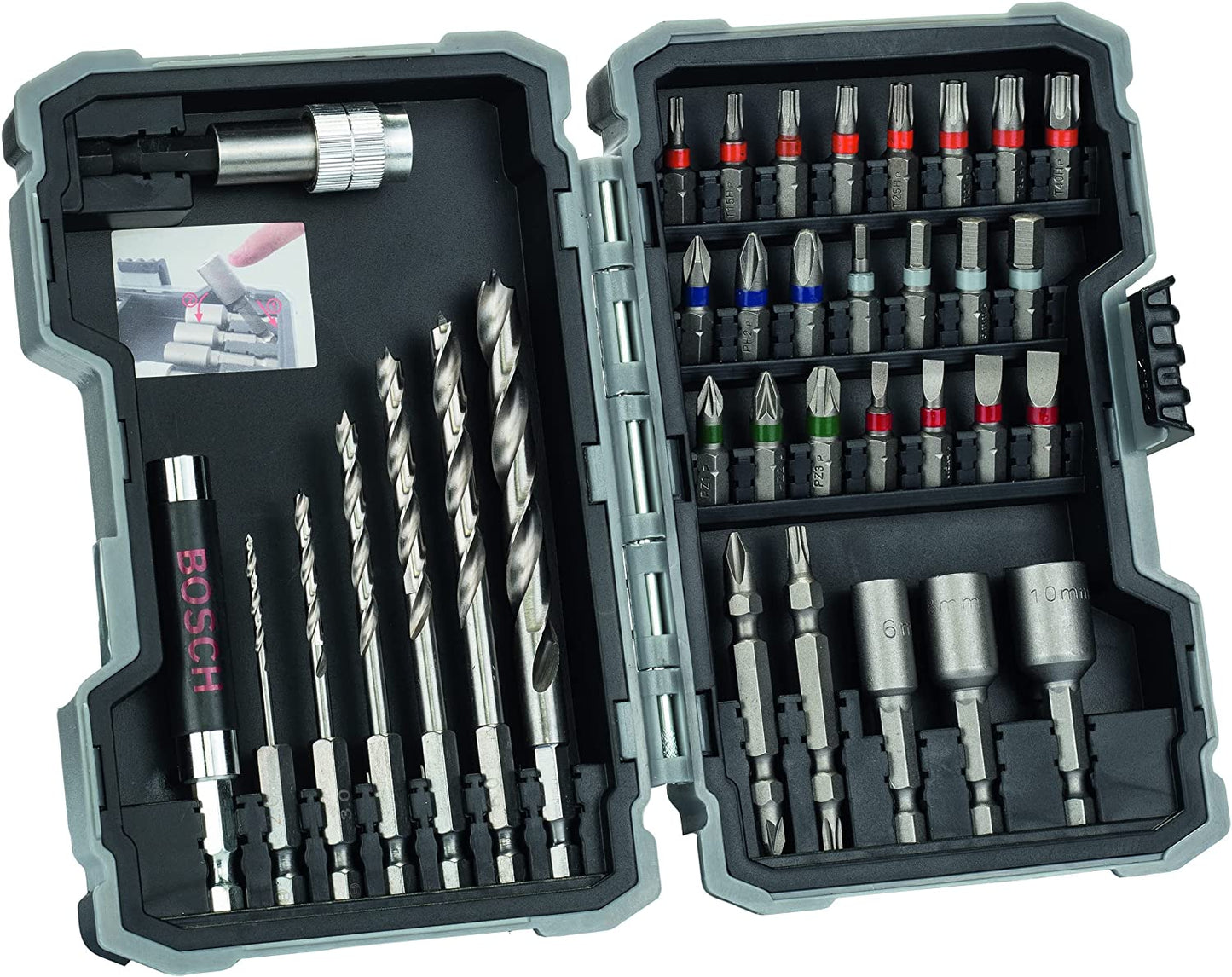 Holzbohrer-und Bit-Set Extra Hard, 35-teilig, Bohrer- & Bit-Satz