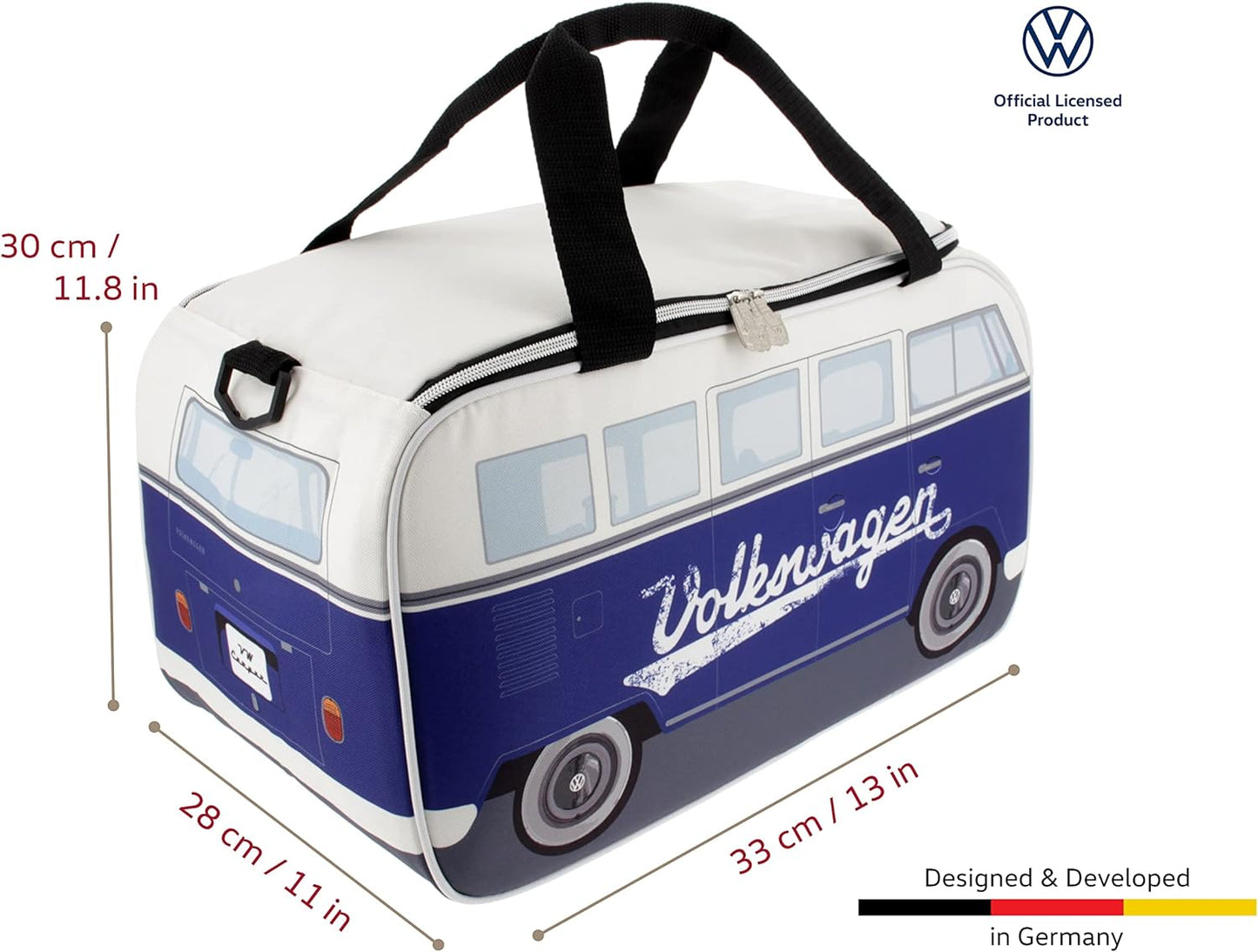 VW Bus Kühltasche Blau, Blau/Weiss
