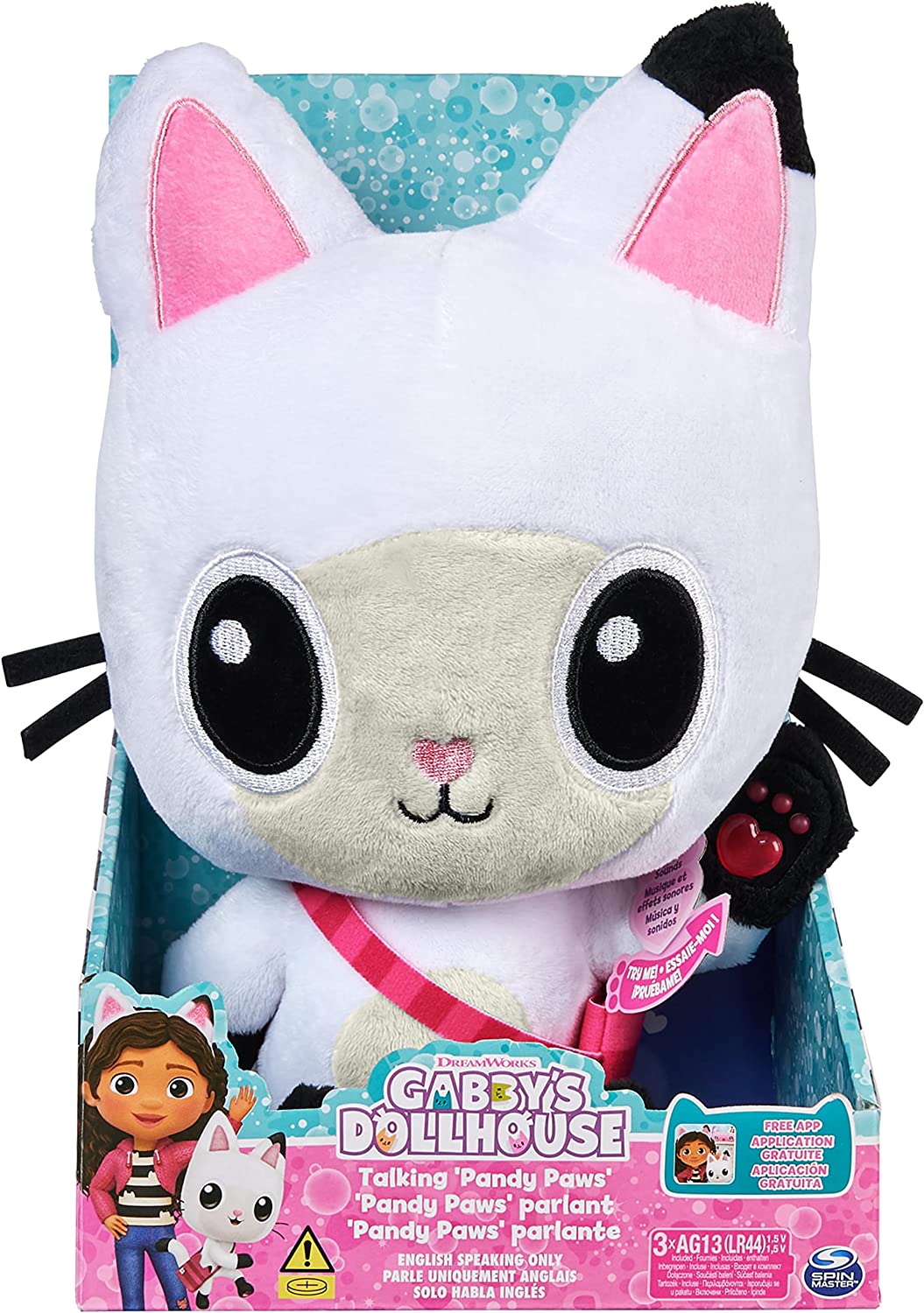 Gabby's Dollhouse Talking Pandy Paws, Kuscheltier
