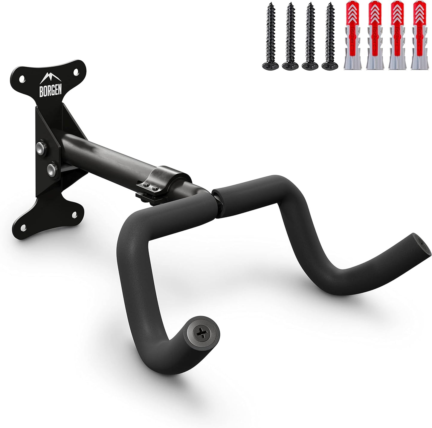 Fahrrad Wandhalterung, 1er Set Schwarz