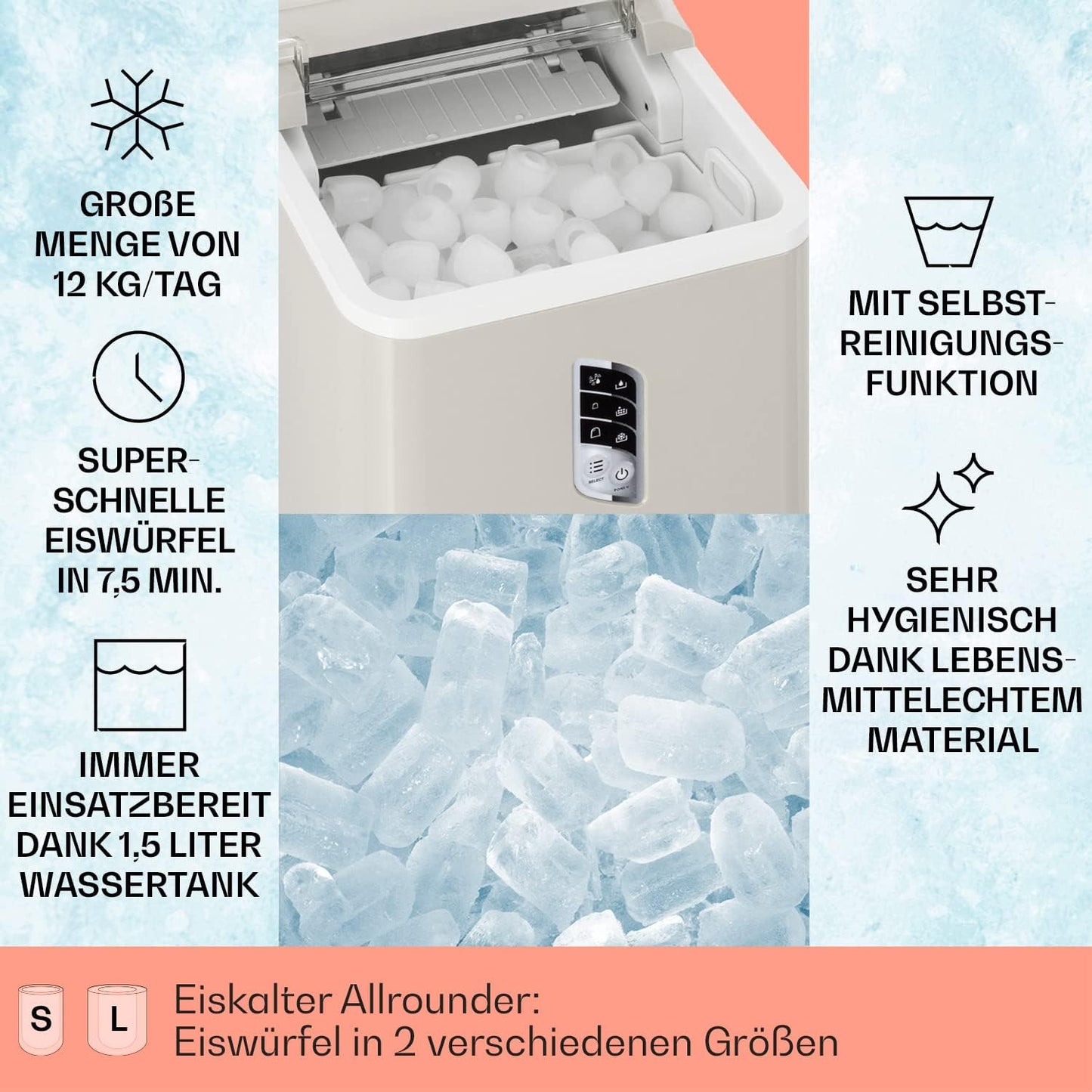 Eiswürfelmaschine, Creme