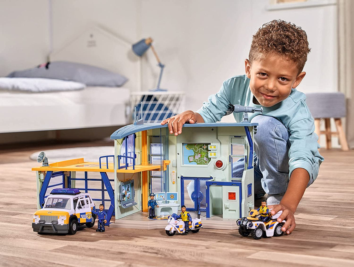 Feuerwehrmann Sam Polizeistation mit Figur, Spielgebäude, Single