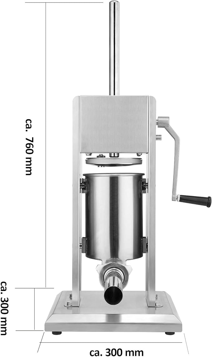 Wurstfüllmaschine, 3 Liter, Silber
