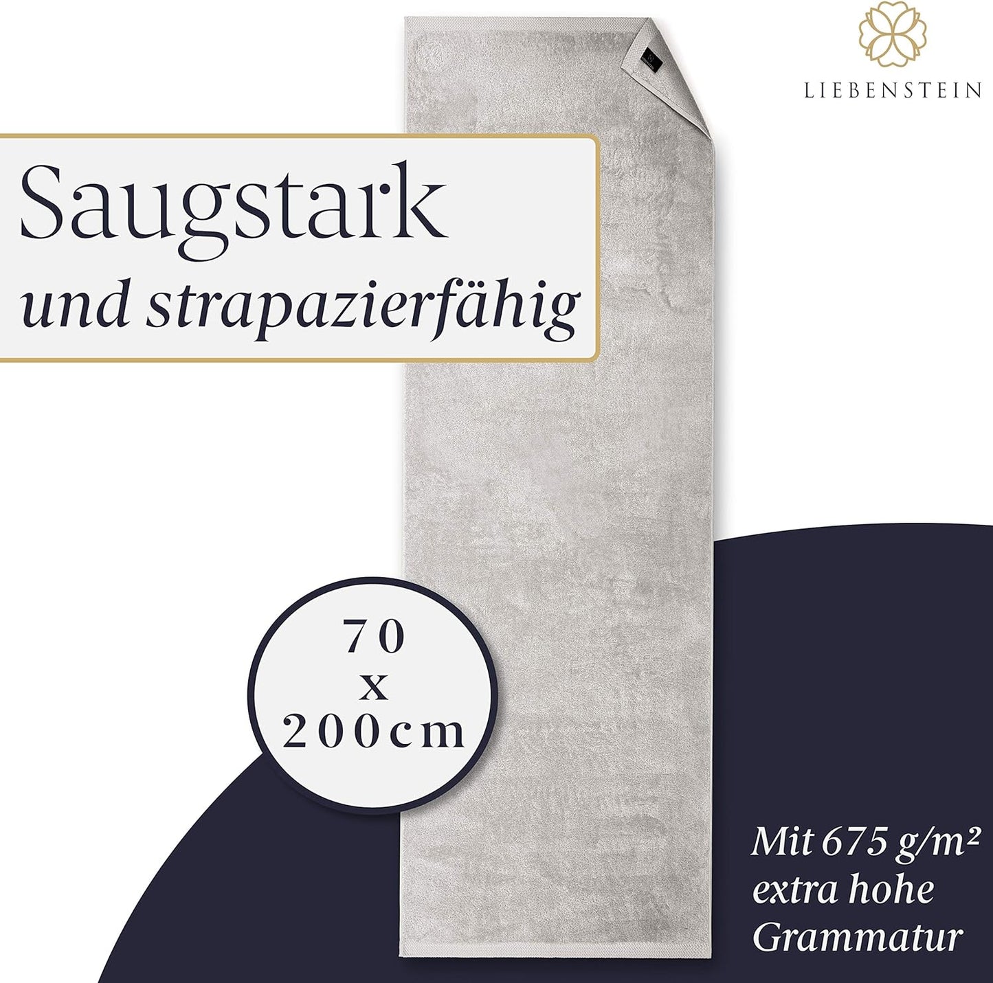 Saunahandtuch, Hellgrau