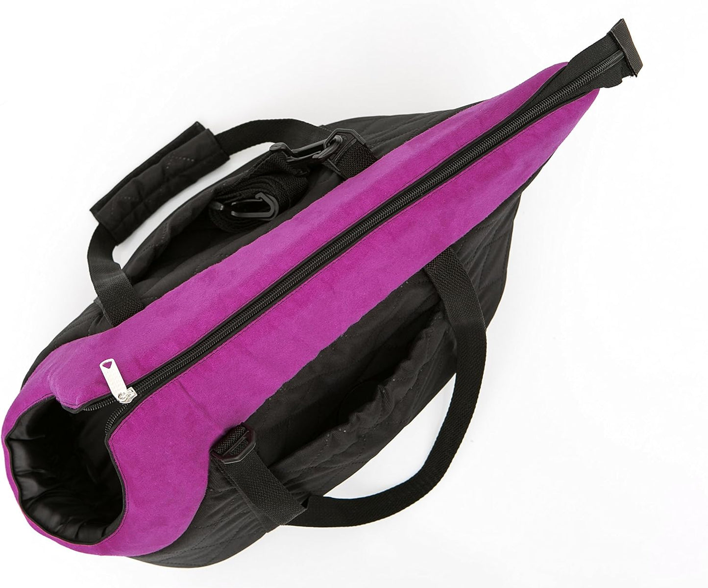 Hundetasche, L - 30x58x32 cm; Schwarz mit Pink