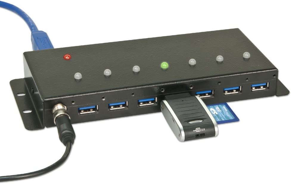 7 Port USB 3.0 Metall, USB-Hub