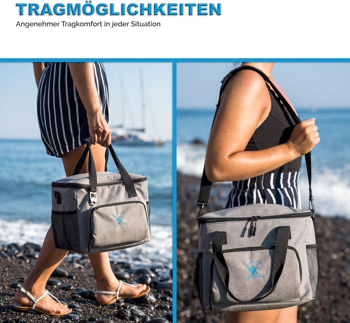 Kühltasche, 20 Liter, Grau