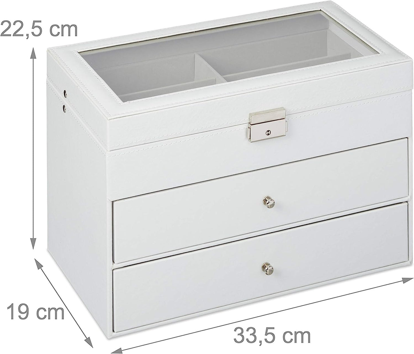 Brillenbox für 18 Brillen, Weiss