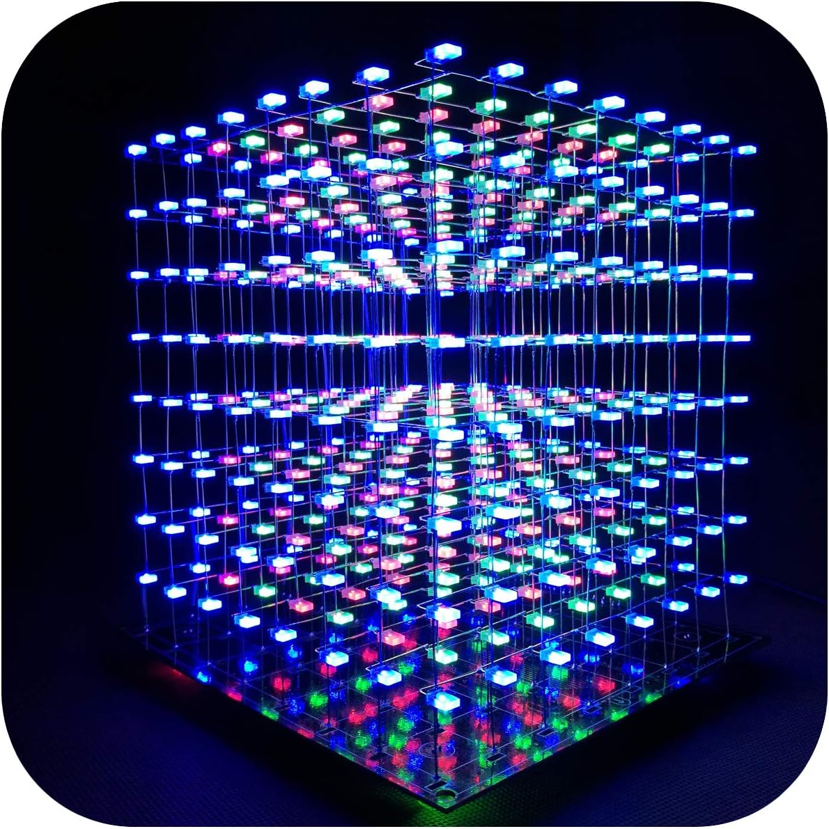 LED Cube, Multi, 3D8S-MULTI