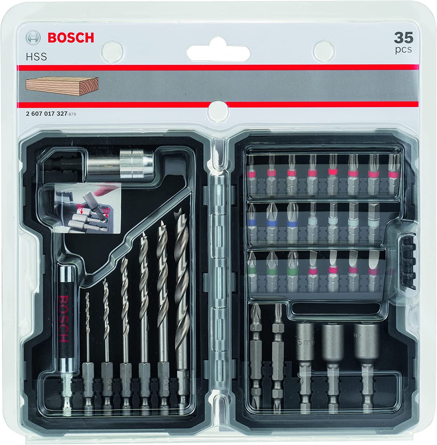 Holzbohrer-und Bit-Set Extra Hard, 35-teilig, Bohrer- & Bit-Satz