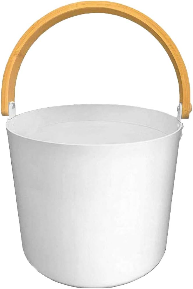 Sauna Kübel 2 und Kelle, Weiss