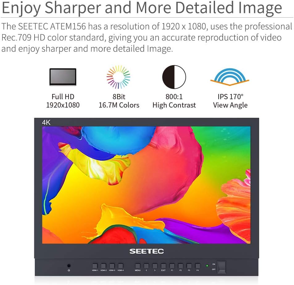 SEETEC ATEM156 15,6 Zoll-Live-Streaming Broadcast Director Monitor