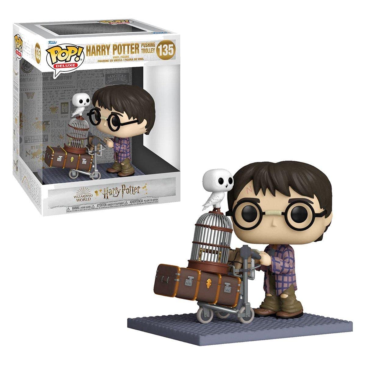 POP! Deluxe Harry Potter - Harry Pushing Trolley, Spielfigur